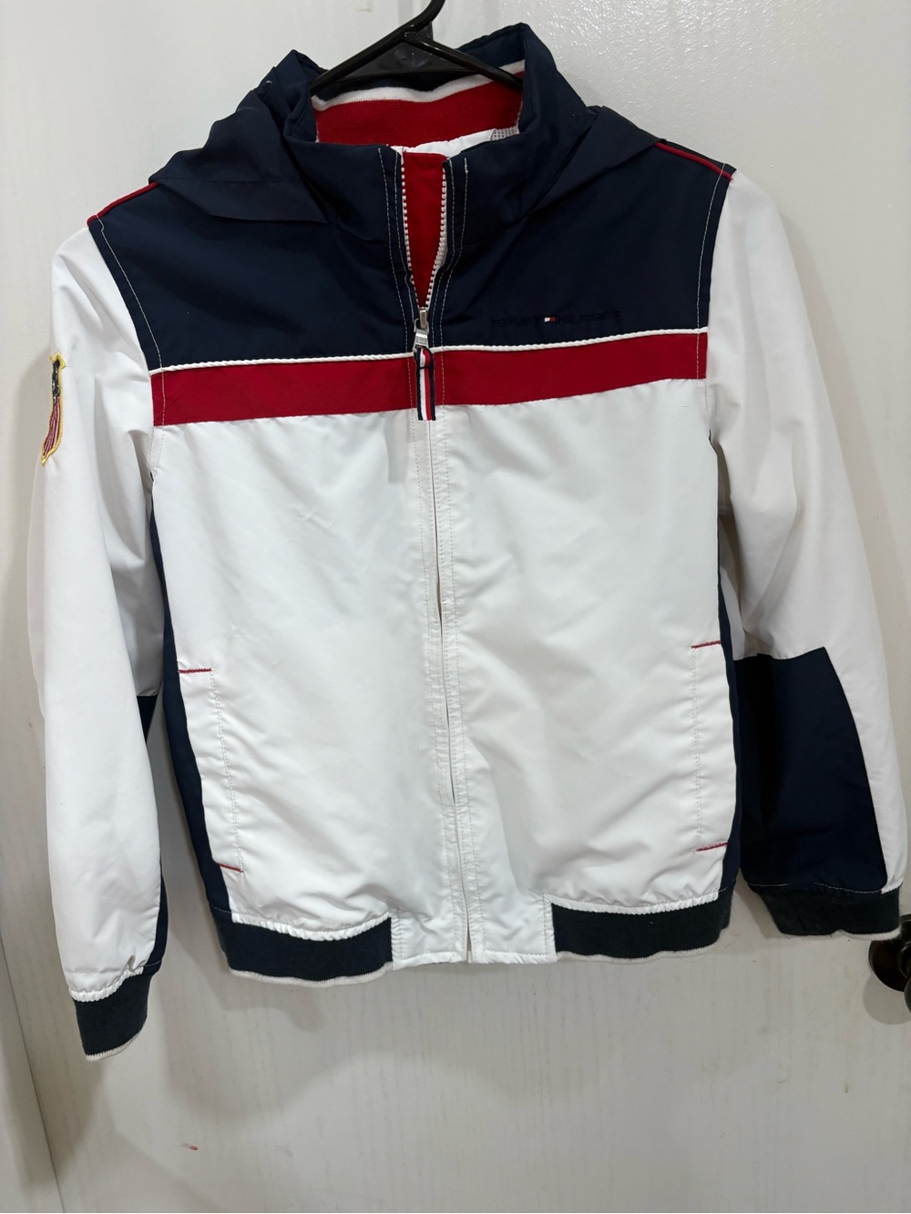 Tommy Hilfiger Kids Colorblock Hooded Rain Jacket windbreaker